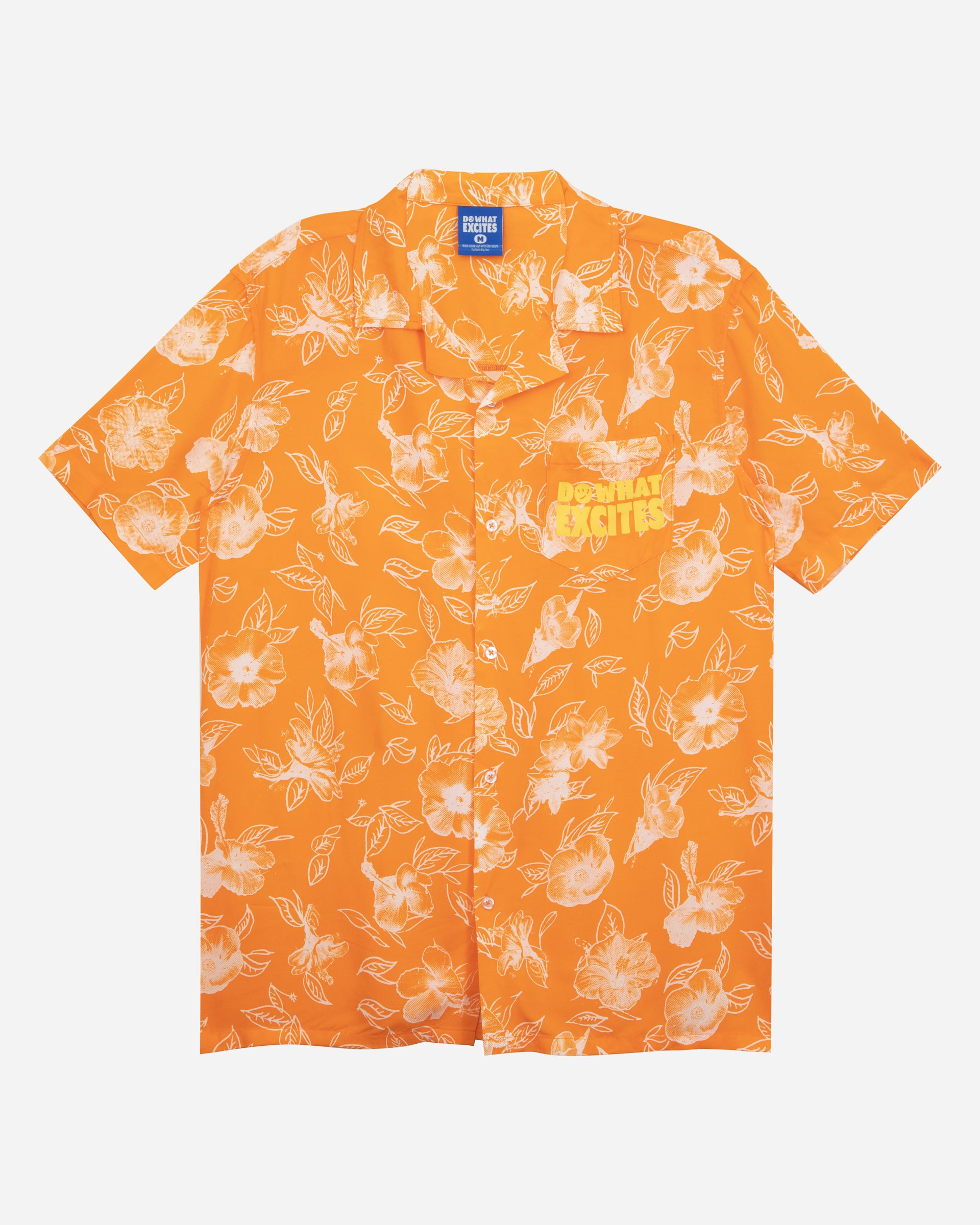 Floral Print | Orange Button Up